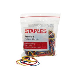 Staples 511378 Economy Rubber Bands Assorted Sizes and Colors