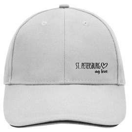 Huuraa St. Petersburg My Love Unisex Cap Size for All Fans of St. Petersburg Russia Gift Idea for Friends and Family, Dark grey/white