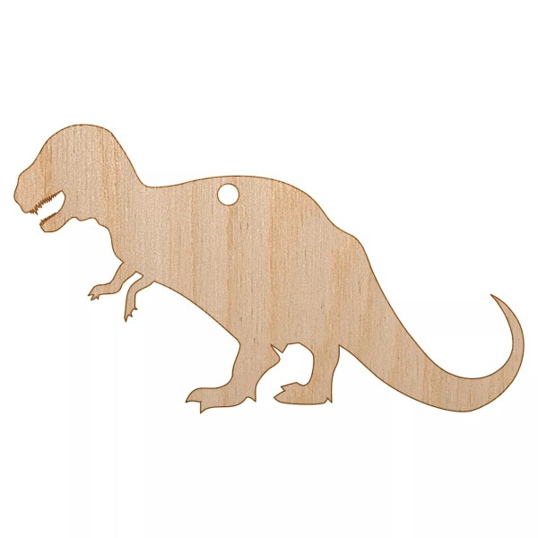 Sniggle Sloth Tyrannosaurus Rex Dinosaur Solid Unfinished Craft Wood Christmas