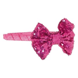 Bows Arts Fuchsia Headband Removable Sequined Bow (Fuschia)