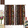 PHTAYOT African Curtains, Traditional Hand Drawn Pattern in Grunge Style