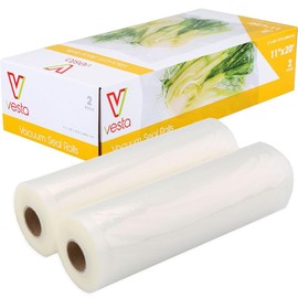 Vesta Precision Vacuum Sealer Rolls - Clear and Embossed - BPA, Lead and Phthalate Free - 2 Rolls per Box (28 x 600 cm)