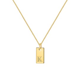 Yimofy Gold Initial Necklace for Women 18K Gold Plated Stainless Steel Women's Dainty Letter Necklace Tiny A-Z Alphabet Pendant Choker Necklace K