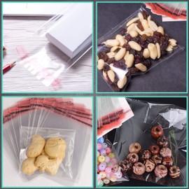 OliveBird 500 x Clear Cellophane Bags Self Seal 15cm x 20cm