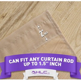 HLC.ME Antique Taupe Sheer Voile Window Treatment Rod Pocket Curtain Panels for Kitchen, Bedroom and Living Room (54 x 95 inches Long, Set of 2)