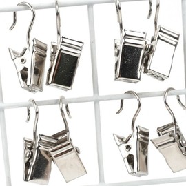 Mini Hook Clips (8-Pack) for Memo & Photo Organization, Wall-Mountable Small Hangers Name Tag Clip 4ea