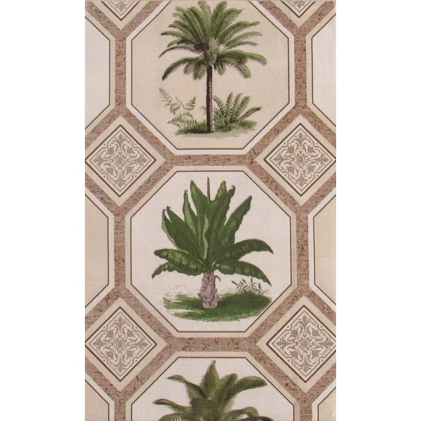 Flannel Back Vinyl Palm Trees Tablecloths- - Assorted Sizes Oblong