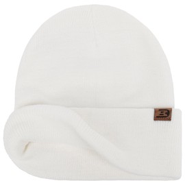 CapUniverse Men's Knitted Wind Hat with Envelope for Spring/Summer/Autumn/Winter, White