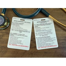 Sepsis Screening Tool Adult and Child Bundle. Healthcare Educational Pocket Cards