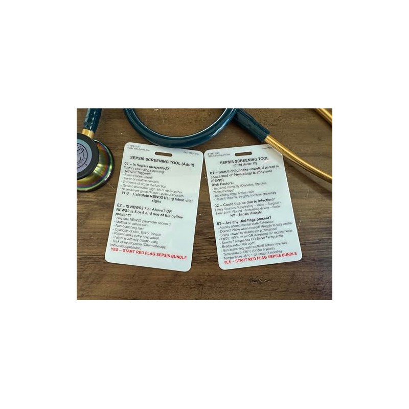 Sepsis Screening Tool Adult and Child Bundle. Healthcare Educational Pocket