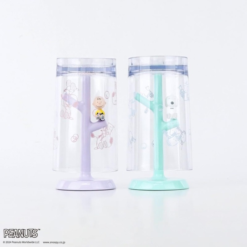 Hashy Top-in Gargle Cup & Stand Snoopy W&B PN-3519
