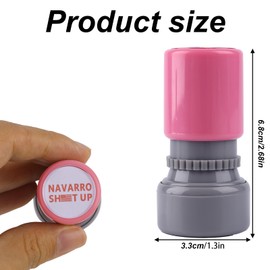 BOXOB 3pcs Navarro Shut Up Stamps, 2.68x1.3in Self Inking Premium Plastic Anti Navarro Political Protest Stamp Funny Gifts and Party Supplies(3 Colors)