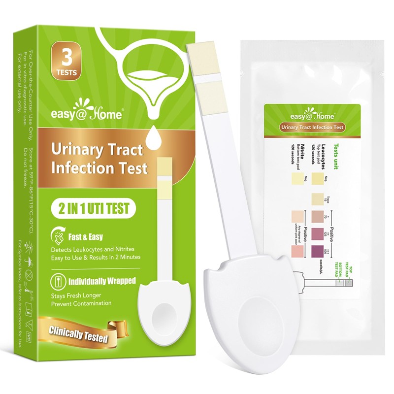 Easy@Home Urinary Tract Infection Test Strips - 3 Pack UTI