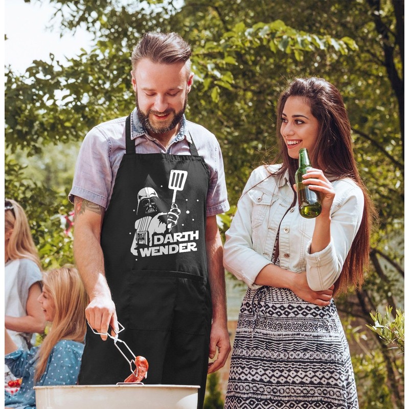 MoonWorks® BBQ Apron with Saying Grillseargent Born to Grill-Geschenke Men