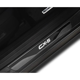 GZBFTDH Door Sill Trim Plates Compatible with Mazda cx-5 cx5 2013-2022 2023 2024, Accessories Parts Protector Door Entry Guard Plate Trim Cover Auto Interior Accessory Kick Panels Scuff