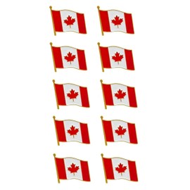10Packs Canada Canadian Flag Pins for Travel - Canada Maple Leaves Lapel Pins for Women Man Backpack Hats Maple Leafs Pins Brooches Brooch (10)