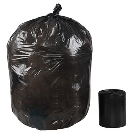 Ziglous 18 Gallons Large Garbage Bags, Black Kitchen Compactor Trash Bags, 100 Counts