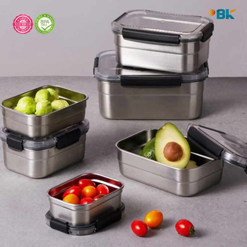EBK Domestic POSCO 304 stainless steel sealed container Eco Rectangular