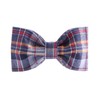 Lionet Paws Cat and Dog Collar with Bowtie,DarkBlue Plaid Cotton