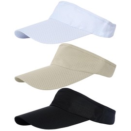 choyaxo 3pcs Sun Visor Hats UV Protection Beach Hats Golf Caps for Men Women Summer Beach Pool Sports Golf