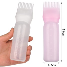 AOVNA 2Pcs Root Comb Applicator Bottle with 2Pcs Scalp Massager Shampoo Brush Hair Brush Bottle Massage Brush Hair Tools Hairdressing Products for Hair Salons