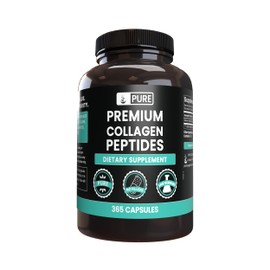 PURE ORIGINAL INGREDIENTS Marine Collagen (365 Capsules) No Magnesium Or Rice Fillers, Always Pure, Lab Verified