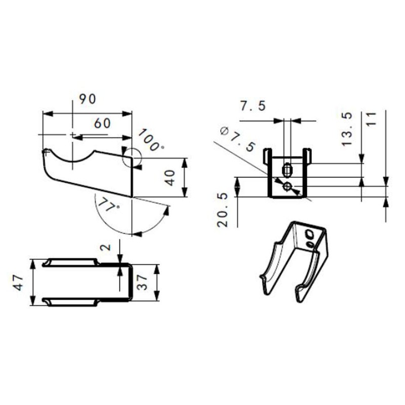 NRG Radiator Brackets Traditional Cast Iron Designer Double Column Wall