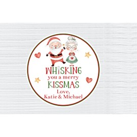 Whisking You A Merry Kissmas Tags, Christmas Tags, 12 Tags Included Per Set, Coworker Tags, Neighbor Gift Tag, Teacher Christmas Tags