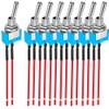Kiligen 8pcs SPST Pre-wired Mini Toggle Switch, Mini ON/OFF Switch,