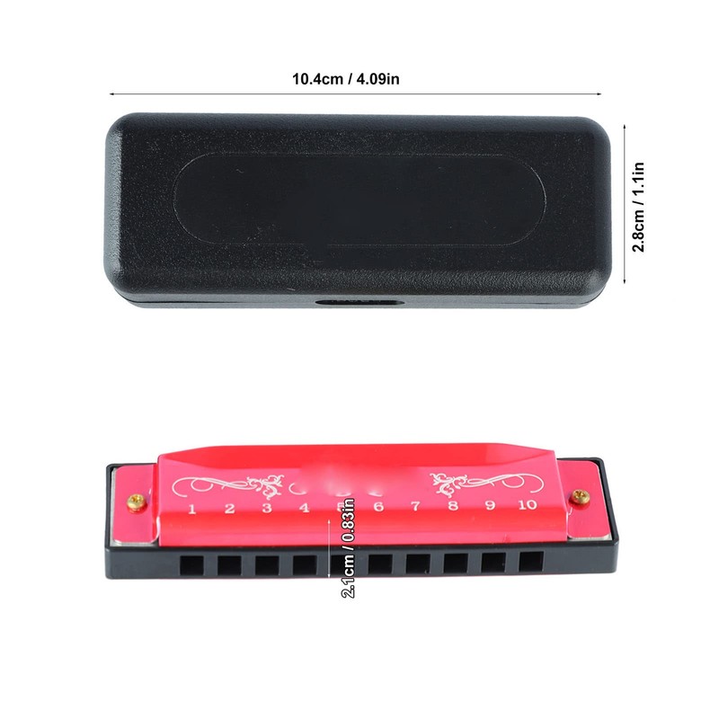 Harmonica, Professional Standard Harmonica with 10 Holes with 20 Melodies