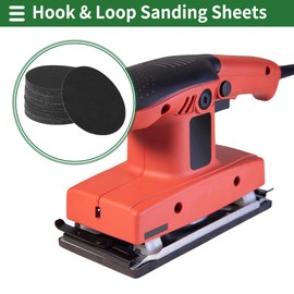 X AUTOHAUX Sandpaper Hook & Loop Sanding Sheets 125x125mm Black 80 Grit Round Efficient Grinding and Polishing Automobile Manufacturing and Repair Woodworking