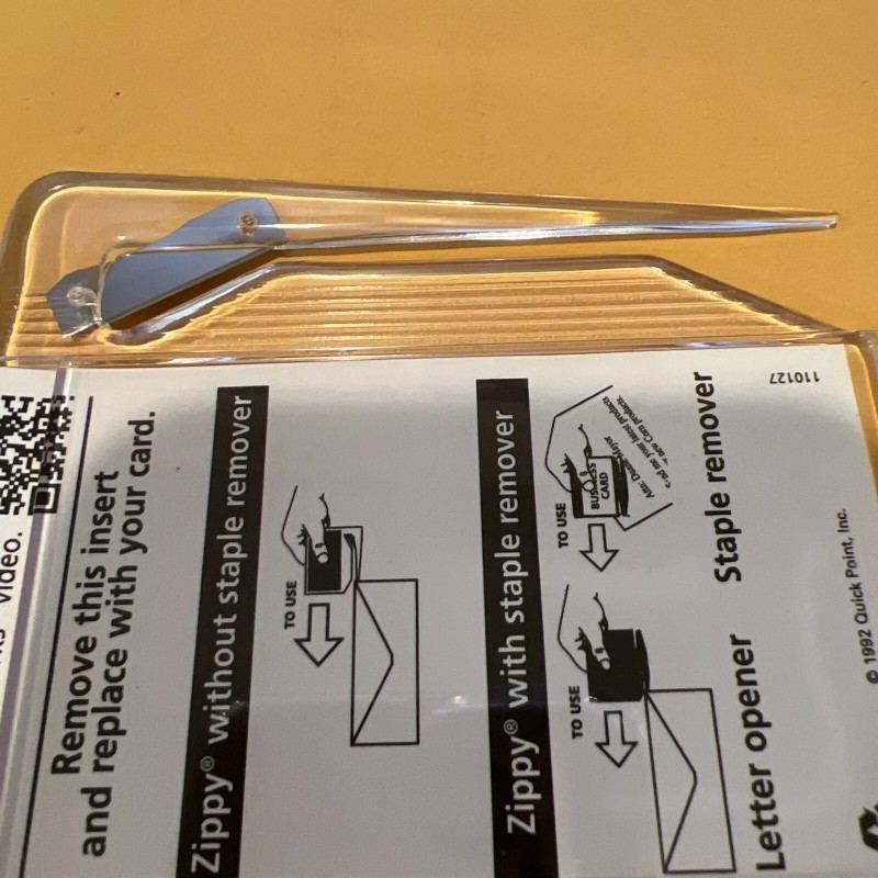 Blank Business Card Letter Opener-No Imprint All Clear As Seen