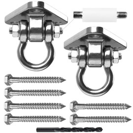 Yyiwhmy 2 Bearing Swing Hangers Heavy Duty 304 Stainless Steel 1500LB Capacity Swing Set Hardware180° for Yoga Porch Swing Seat Sandbag, Gym