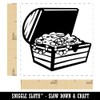 Open Treasure Chest with Gold Pirate Booty Self-Inking Rubber Stamp