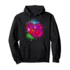 Love Colorful Heart Shape Elegant Heart Pullover Hoodie
