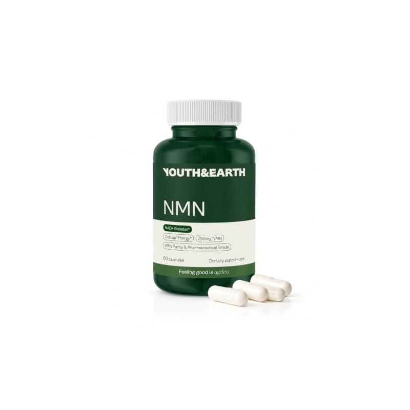Youth & Earth NMN NAD+ Supplement, 250 mg, 60 Capsules