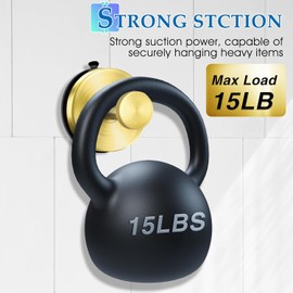 YUET 2 Pcs Suction Hooks, Vacuum Suction Cup Hook, Metal Towel Coat Hooks Robe Hook SUS 304 Stainless Steel Heavy Duty Door Hanger Clothes Closet Sponges Holder for Bathroom (Gold)