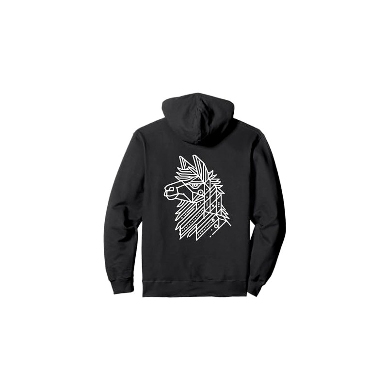Llama Wire Frame Pullover Hoodie