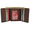 MARSHAL RFID Blocking Brown Men's Wallet Premium Leather Trifold Classic