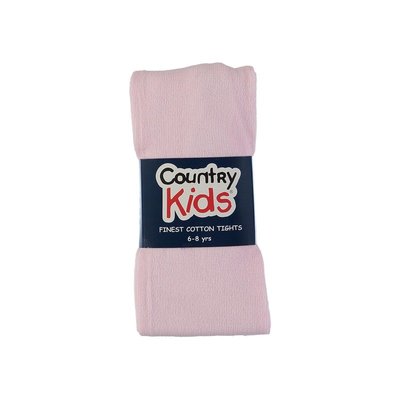 Country Kids Girl's Luxury Cotton Tights, Pink, 3-5 Years UK