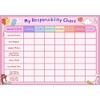 Kids Reward Star Chart Poster Prints (Pink, A4 (21 x