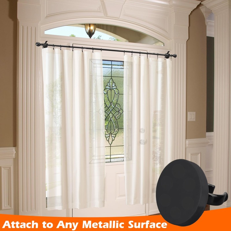 MUTUACTOR Magnetic Hooks,2Pack Non-Slip Magnetic Mount Heavy Duty Hooks for