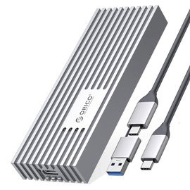 ORICO NVMe Enclosure 20Gbps USB 3.2 Gen2x2 USB-C PCIe M2 Adapter [Upgraded] for NVMe M-Key/M+B Key SSD 2230/2242/2260/2280, External M2 SSD Housing Aluminium (Cooling Vest, UASP, Trim, 4TB) -M233SV