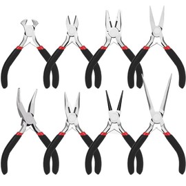 8 Pinzas para Joyeria, Alicates de Joyería, Acero al Carbono para una May or Durabilidad, Existe una Amplia Gama de Alicates para Fabricación de Joyas y Reparaciones Artesanales