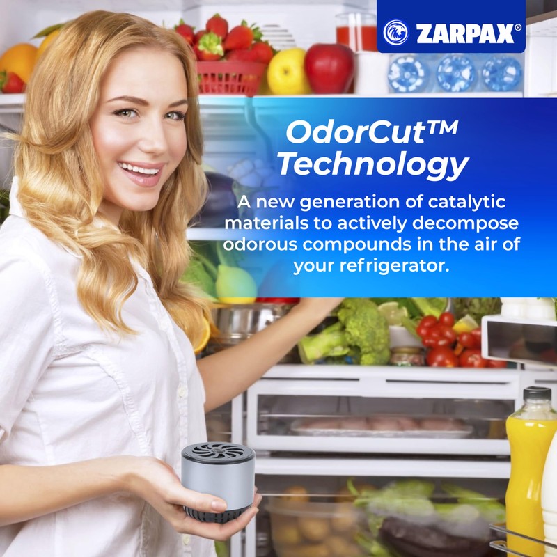 ZARPAX Refrigerator Deodorizer - Single Pack - Fridge Smell Eliminator