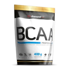 diamond line BCAA Professional Nahrungsergänzungsmittel enthält die verzweigtkettigen Aminosäuren L-Leucin, L-Isoleucin, L-Valin, 400g, Mango-Melone