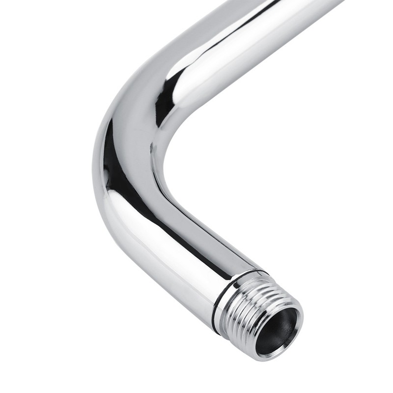 Extra Long Stainless Steel Shower Rain Head Arm Replacement Flange