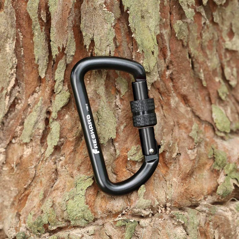 3 inch Locking Carabiner Clips-Screw-gate Lock Carabiner, Heavy Duty Keychain