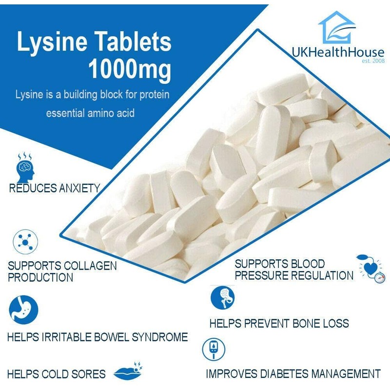 L-Lysine 1000mg Tablets (120)
