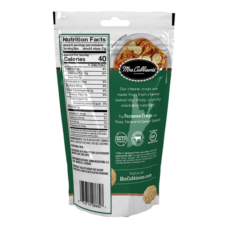 Mrs. Cubbison's Cheese Crisps Great for Snacking and Salad Topper